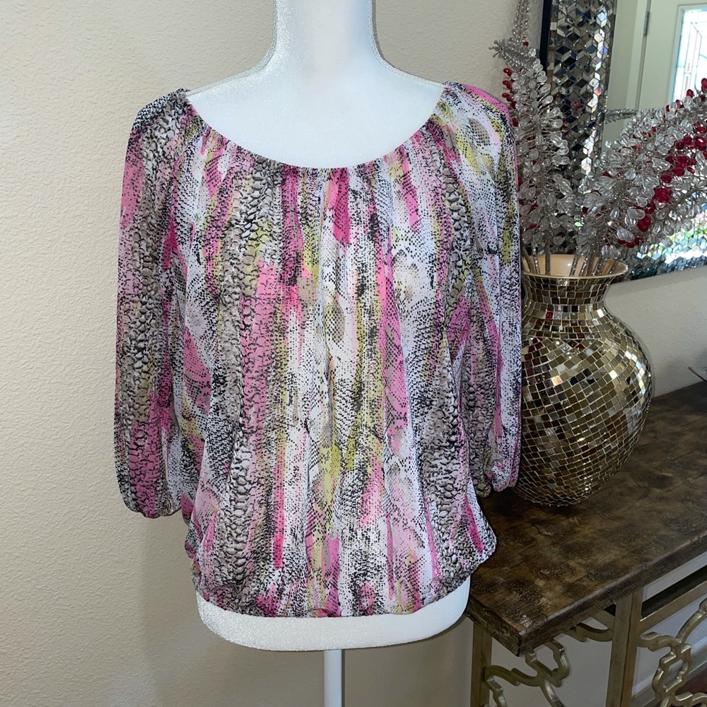 I N C International Concepts colorful blouse